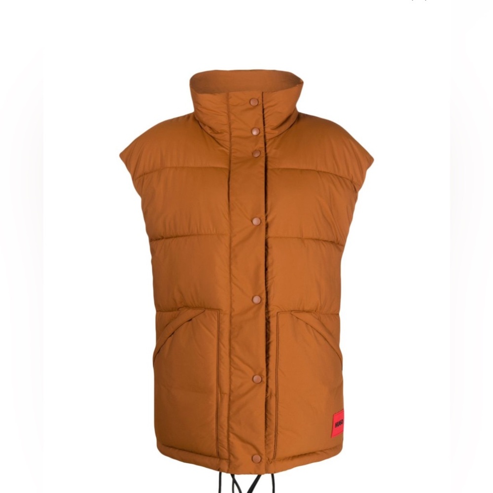 HUGO- funnel-neck panelled gilet